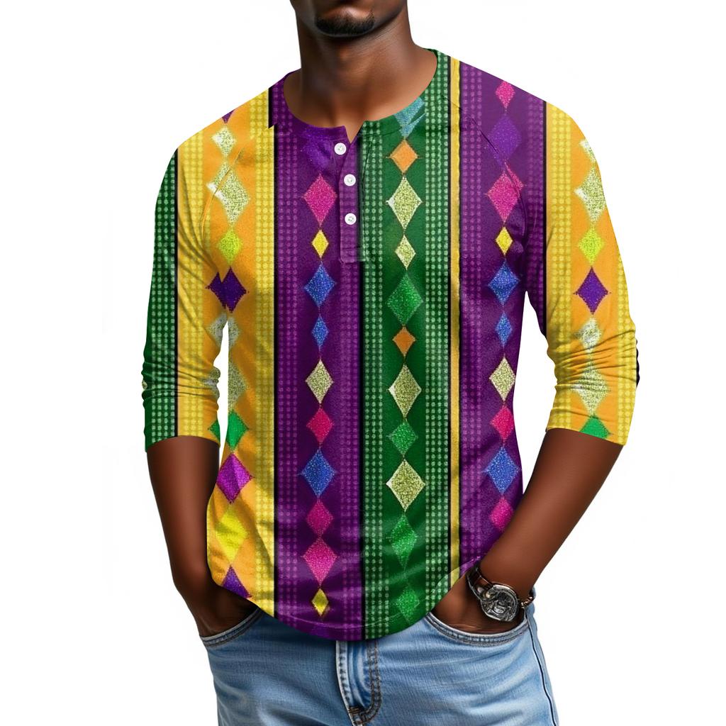 Мужской топ с рукавом реглан и рукавом три четверти