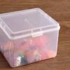 1 шт. с крышкой Коробка для хранения Многоцелевой пластиковый контейнер для хранения Прямоугольная форма Прозрачный Контейнер для мелочей