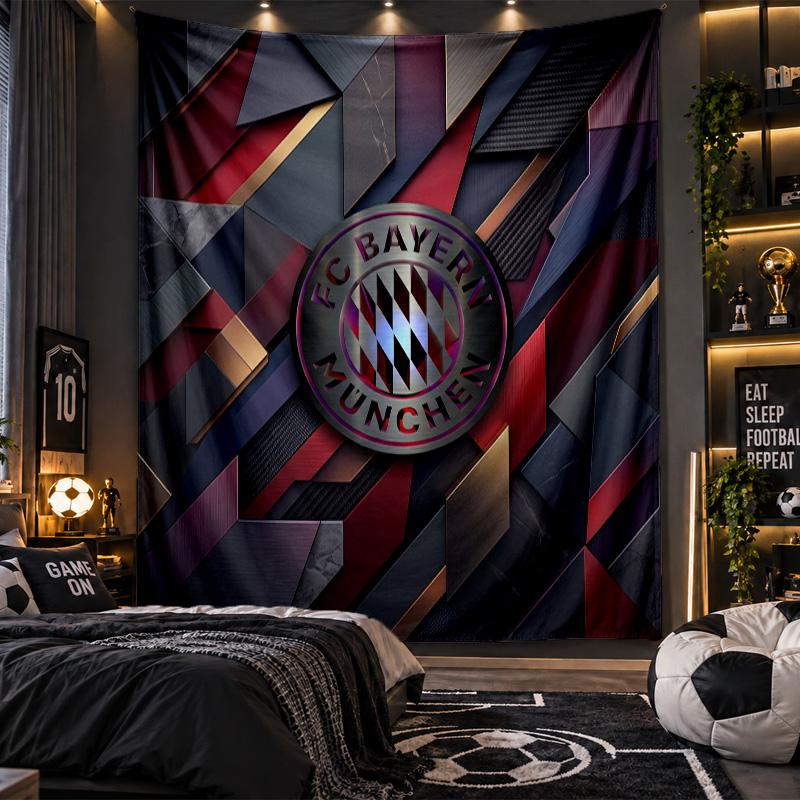 Wall Hanging Tapestry Bayern Munich Print Cloth for Living Room Bedroom Home Decor