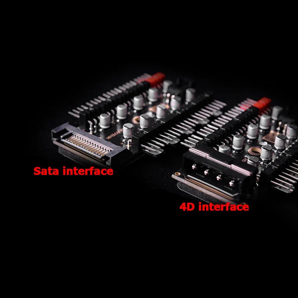 4-контактный ШИМ-хаб-разветвитель для вентиляторов, кулер для корпуса, вентилятор для ПК, адаптер для управления светодиодной лентой, сокет, плата контроллера температуры