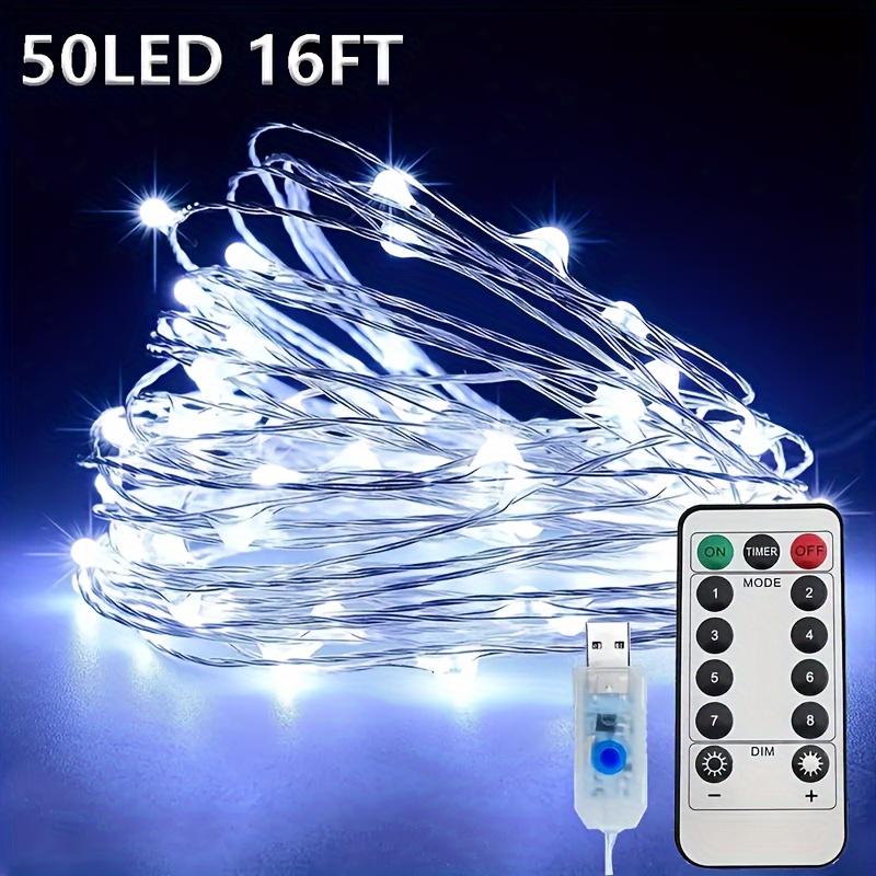 high qualityBZPCF 1pc USB Fairy String Lights, 66FT 200LED, 33Ft 100 LED, 16.4FT 50LED, Silver Wire, 8 Lighting Modes, Remote Control, USB Powered,