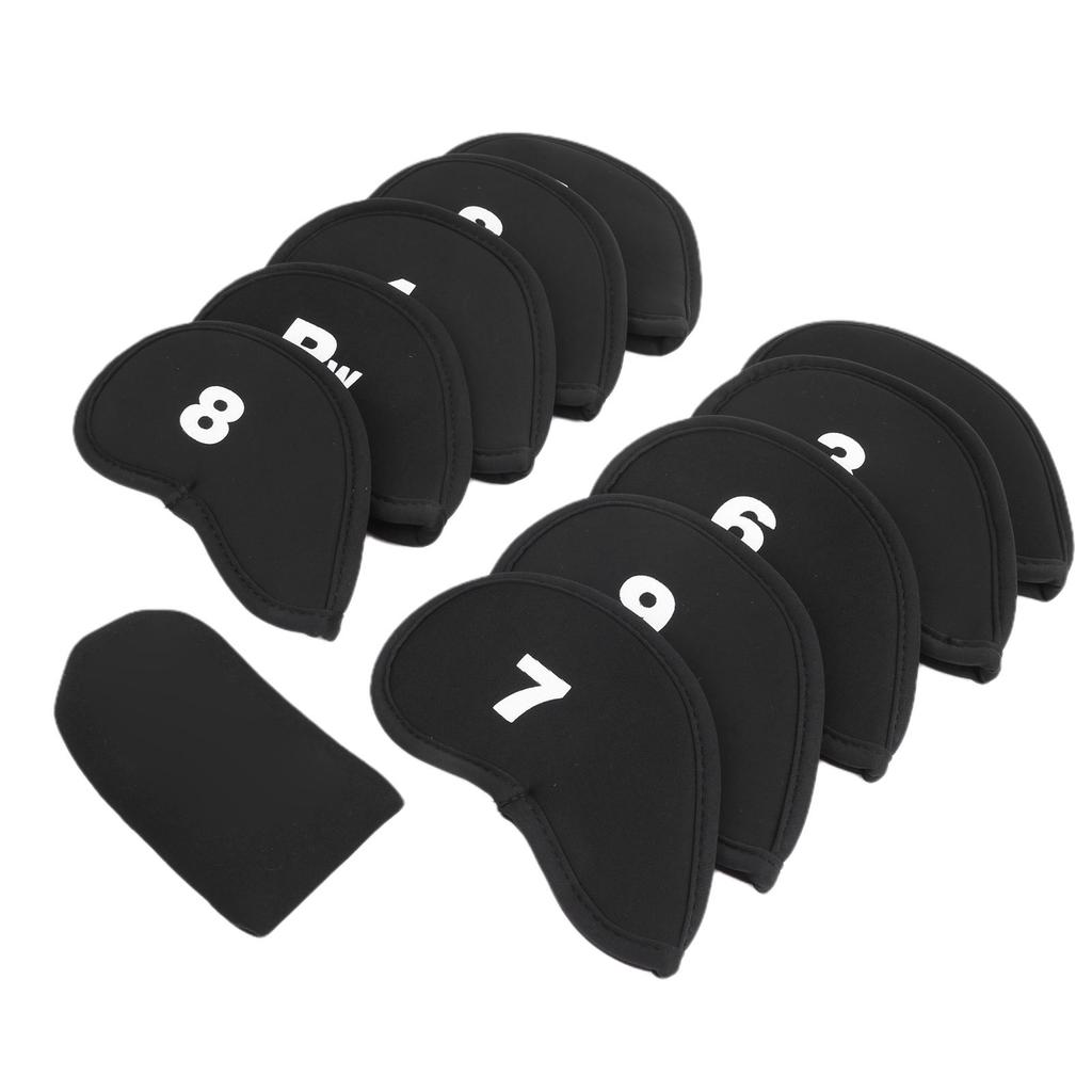 11Pcs Golf Iron Head Covers Sleeve Number Pattern Protective Portable Golfing Accessory