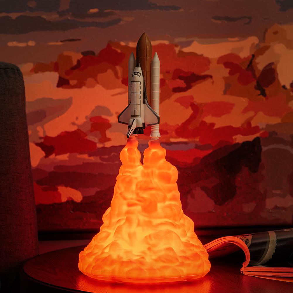 3D-печать Космический челнок Лампа USB LED Детский Ночник Декор для комнаты 110-220 В