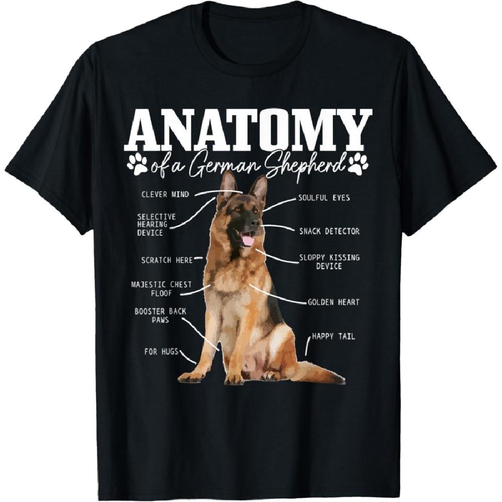 Anatomy Of A German Shepherd Funny Cute Dog Mom Dad T-Shirt