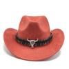 Suede Ethnic Style Top Hat Western Cowboy Hat Tibetan Performance Hat Men'S Retro Woolen Hat
