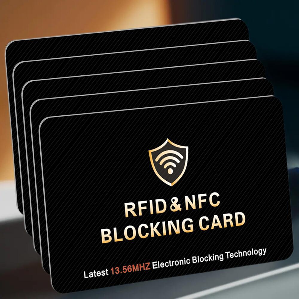 Блокирующая RFID-карту 5 шт. Защита банковской дебетовой/кредитной карты Защита от кражи Контактный NFC-блокиратор Защита всего кошелька