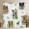 Cute Tiger Blackout Curtains Kawaii Wild Animal Drapes for Children Boys Girls Bedroom Living Room Print Window Dreapes 2 Panels