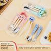 Baby Feeding Set: Training Chopsticks, Spoon, and Cartoon Fork for Kids