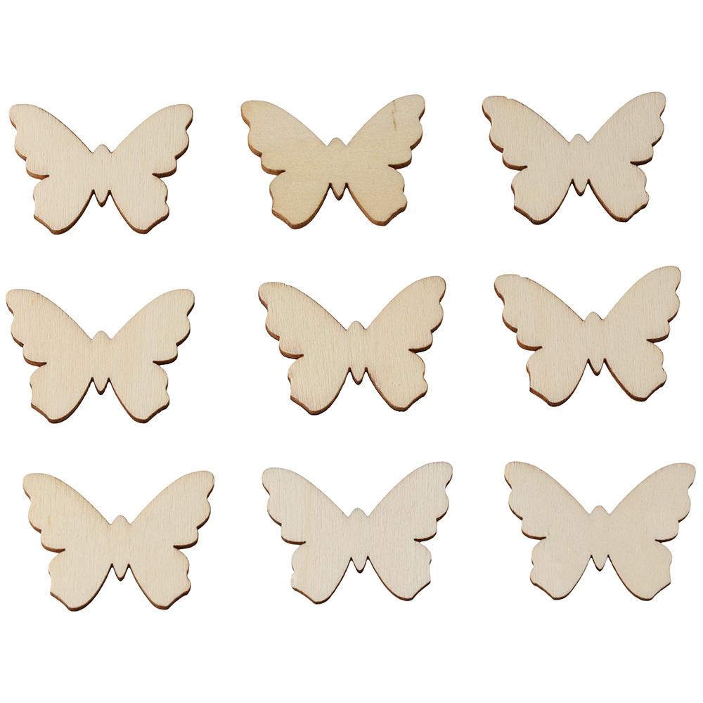 100pcs Unfinished Unfinished Wooden Cutouts Wooden Blank Wood Tree Decoration
