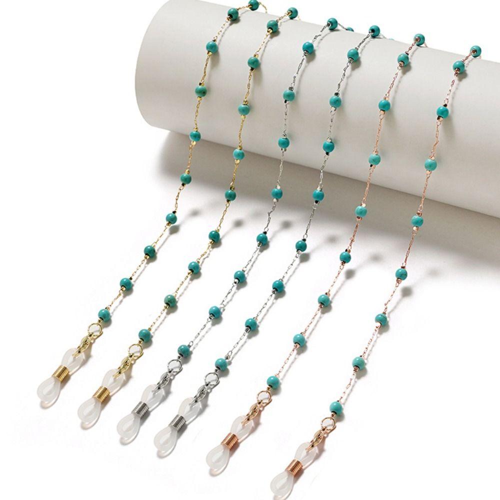 Beaded Beads Glasses Chain Turquoise Eyeglass Lanyard  Sunglasses Decoration