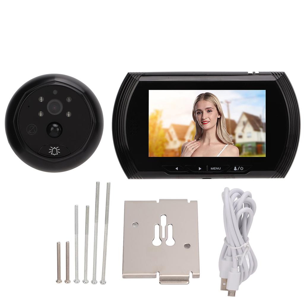 2MP 1080P Digital Door Viewer Peephole Camera 4.5in LCD Display Motion Detection Night Vision for