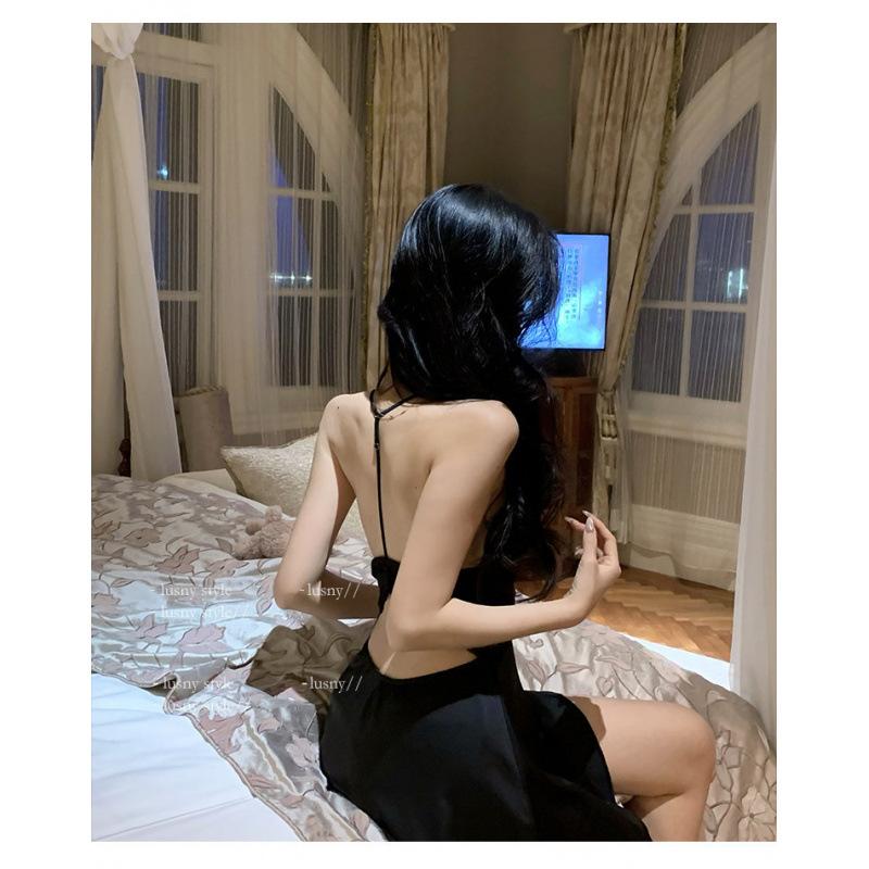 Сексуальный кружевной комплект пижамы с подвязками в стиле чистого желания для женщин, летний, из ледяного шелка, французская ночная рубашка, комплект для отдыха, премиум
