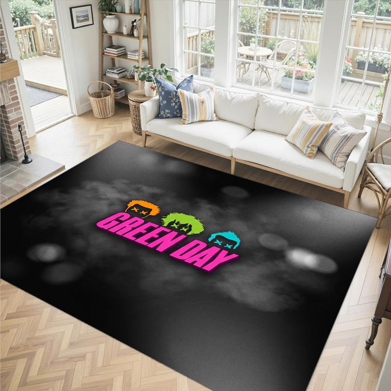 Green Day Design Crystal Velvet Carpet Cozy Non?Slip Printed Rug For Bedroom Living Room Entrance