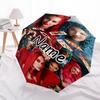 Personalized Name Descendants The Rise of Red Print Umbrella - Automatic Open/Close, Eight-Rib Durable Frame, Automatic Folding Umbrella