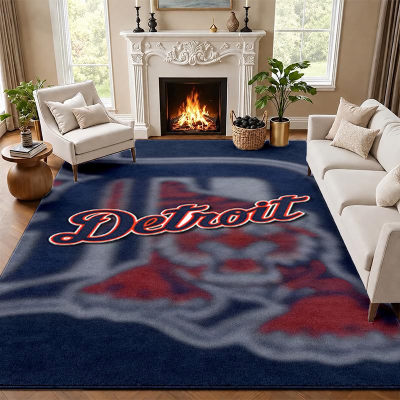 Detroit Tigers Carpet Door Mat for Living Room or Bedroom Protective Mat Under Chair Office Decoration Christmas Gift Birthday Present