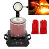 3KG Electric Furnace Smelter Red 3KG Gold Melting Furnace Electric Smelting Furnace Smelter for Jewelry Metal Gold Silver