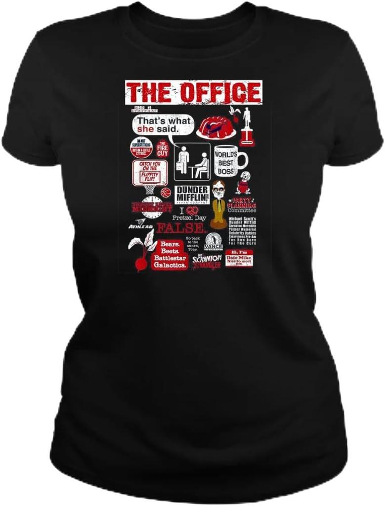 Office Humor Womens T Shirt - That's What She Cotton Shirt for Women - Short Sleeve Crew Neck Soft Fitted Tees