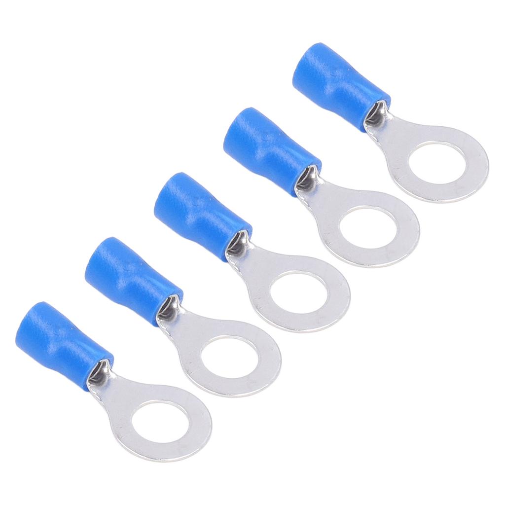 100 шт. Предварительно изолированные кольцевые клеммы Медные ПВХ Обжимные клеммные соединители для оборудования AWG 16?14