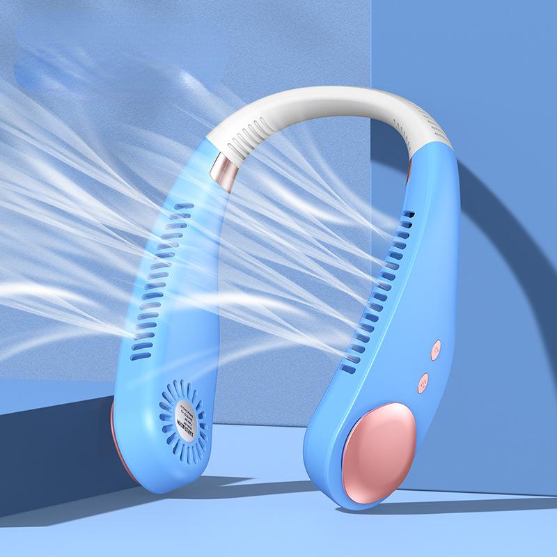Новый портативный летний вентилятор с воздушным охлаждением, USB аккумуляторная, безлопастный, бесшумный, спортивные вентиляторы с шейным ремешком для наружного охлаждающего вентилятора, кондиционера