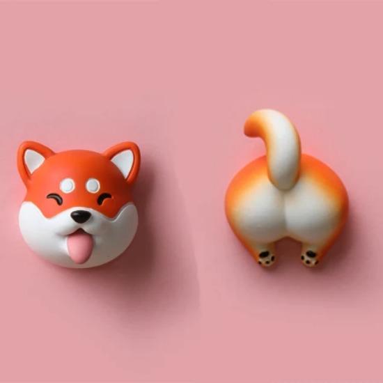 Наклейки на холодильник в виде головы и хвоста животного, милые магниты панды, магнитные наклейки, украшения для холодильника, самоклеящийся лист для DIY