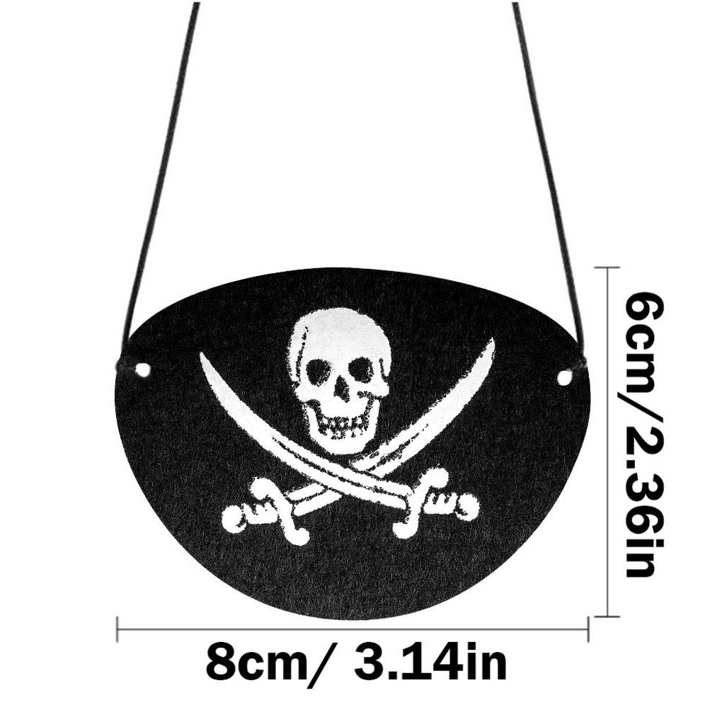 1 комплект пиратская повязка на глаз фетр один глаз скелет элементы костюм соответствующий комплект повязка на глаза игрушка для домашнего детского сада