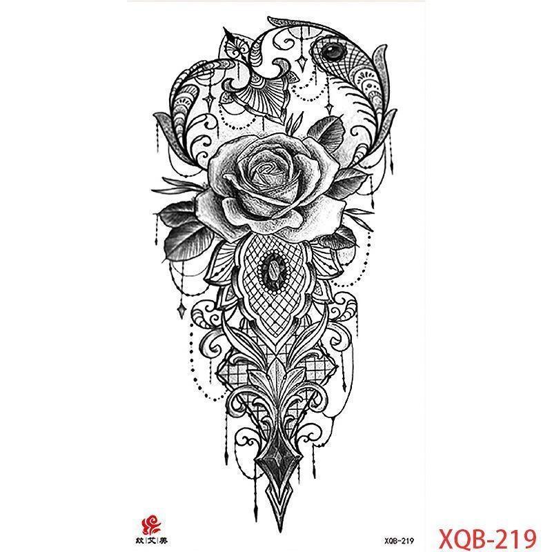НОВЫЙ 1 ШТ. Водонепроницаемые Татуировки Временные Татуировки Наклейки Цветы Розы Татуировки Тела для Женщин Искусство Руки Татуировки Волк Тигр Лев Живопись Татуировки