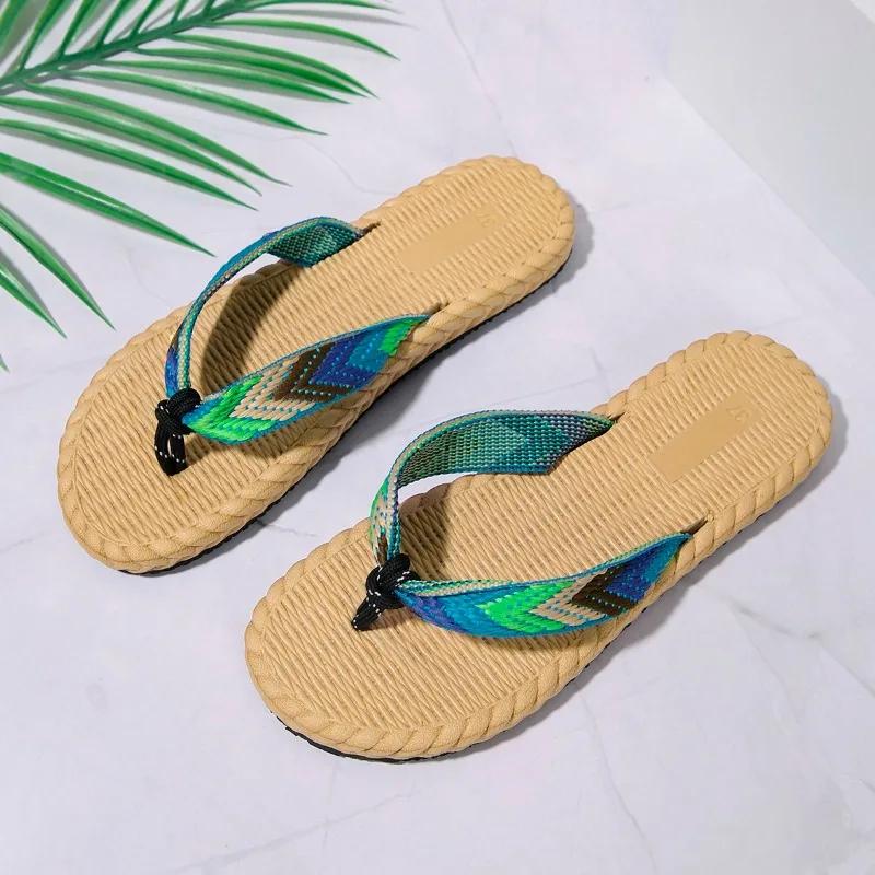 Мода 2024 Женская обувь С узким носком Женские тапочки Летние Легкие Уличные Повседневные Пляжные Плоские Сандалии