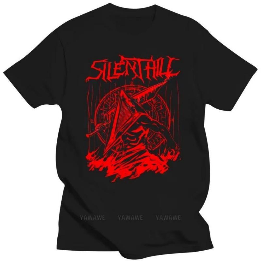 Футболка унисекс Silent Red Thing Silent Hill Pyramid Head Heavy Metal Band Футболка Horror Футболка Video Game Футболка Movie Retro