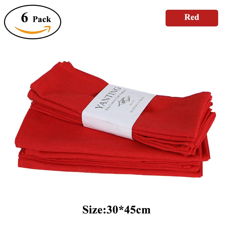 6 ШТ 30X45СМ 12X18 Дюймов Салфетки из ткани светло-фиолетового цвета Моющиеся Многоразовые Подставки на стол для свадебной вечеринки Домашнее украшение обеденного стола