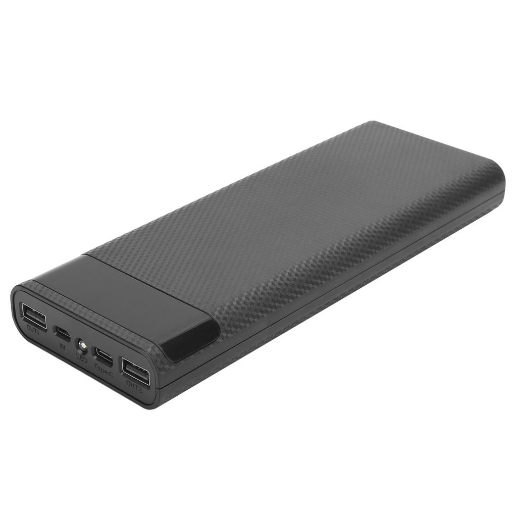 Легкий корпус-органайзер на 8 аккумуляторов 18650 для DIY портативного power bank, черный