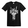 Футболка Rock On Guitar Музыка Металл Гитары Готика Панк Скелет Череп Верхняя Футболка