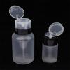 1Pc 60/200Ml Empty Press Nail Bottle Pump Dispenser Plastic Polish Portable Liquid Makeup Remover Cleaner Manicure Tool