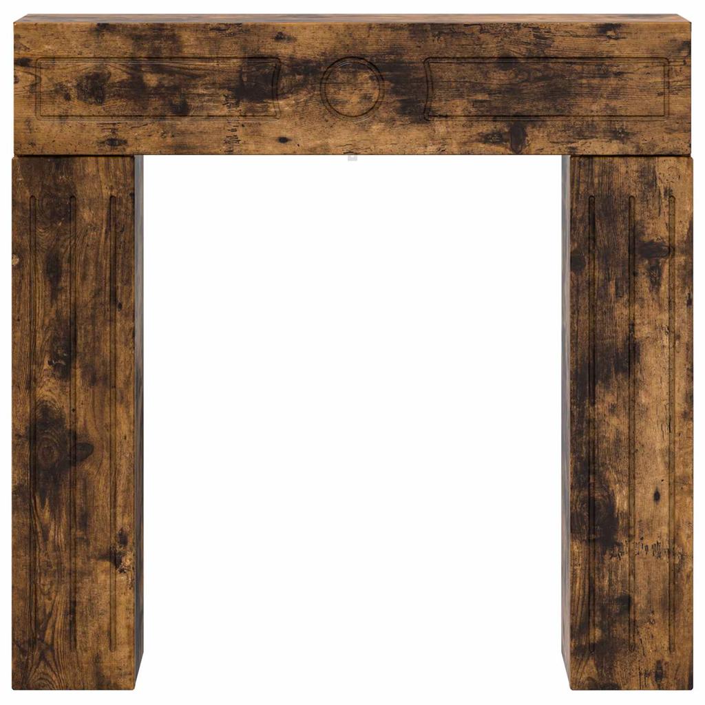 Fireplace Surround Smoked Oak 102 x 18 x 100.5 cm Wood based panel