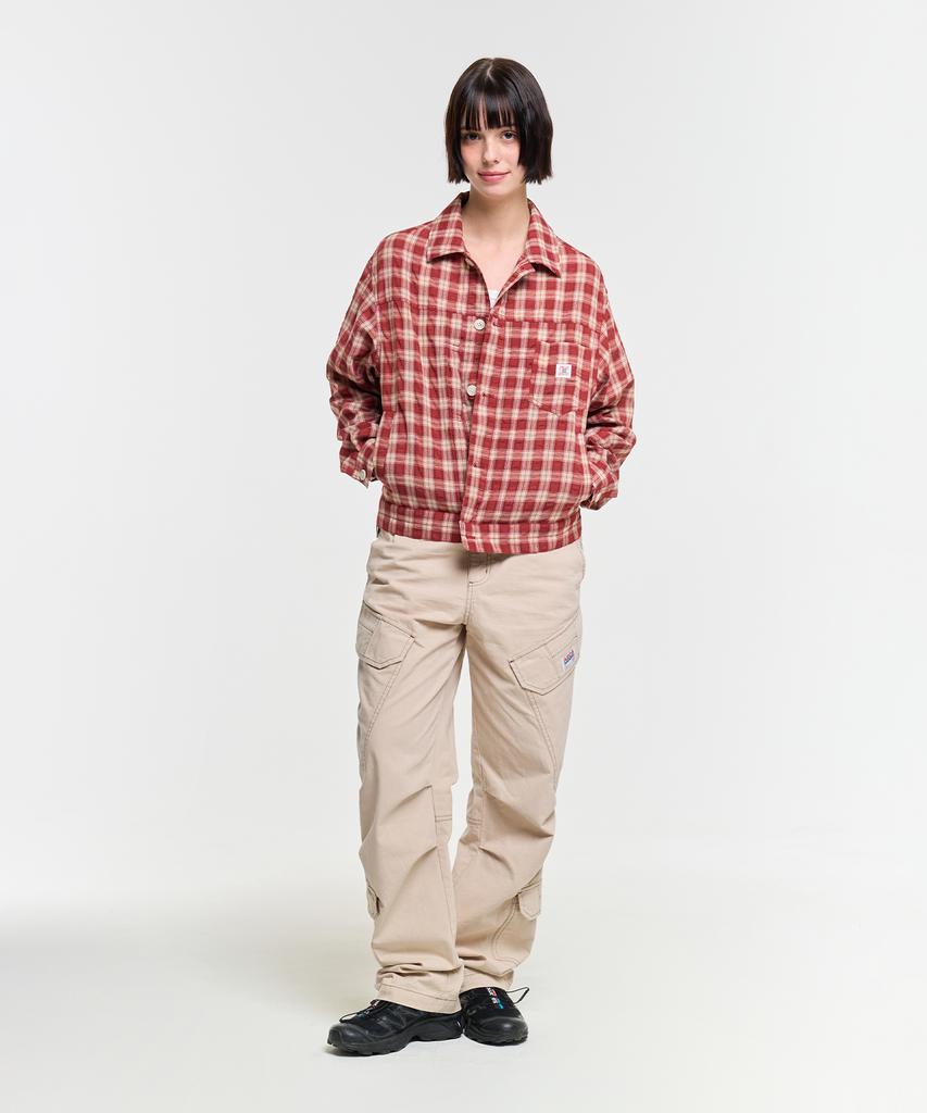 AECA Light Check Trucker-Burgundy