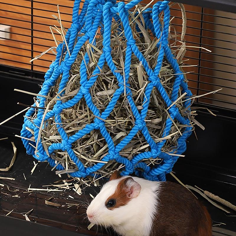 Мешок для травы для кроликов, большая вместимость, подвесной мешок для кормления сеном, диспенсер для голландской свиньи, морской свинки, кролика Тоторо, зоотовары
