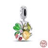 100% 925 Silver Exquisite Cubic Zircon Butterfly Bee Ladybug Charms Bead Fit Qikaola Original Bracelet Fine DIY Jewelry