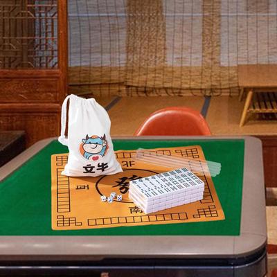 Набор китайского мини-маджонга с сумкой для переноски, 144 плитки, плитки для вечеринки