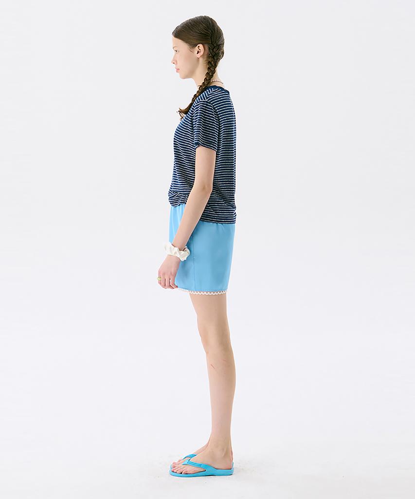 Jun Jun Space Lace Mini Skirt_Light Blue