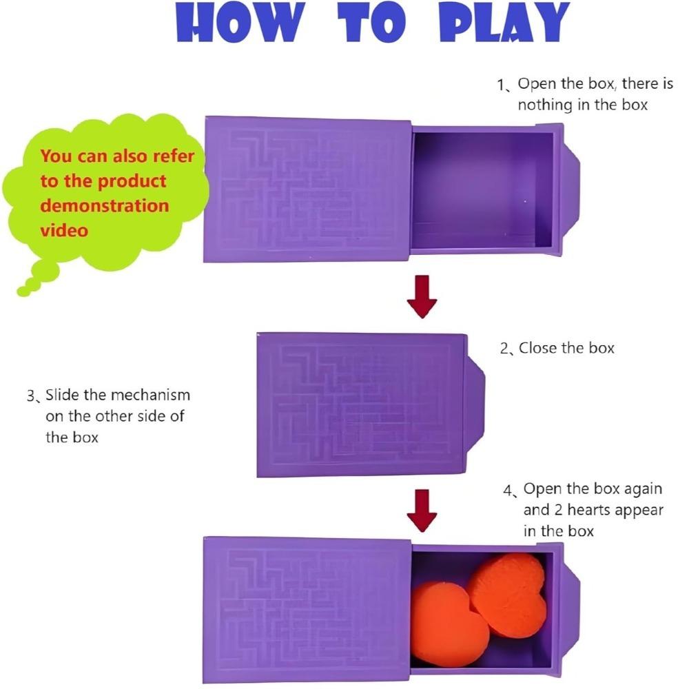 Magic Purple Magic Box Plastic Magic Kits Wonderful Magic Disappearing Box for Kids Teens