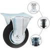 Roulettes fixes - VIDAXL - Lot de 4 - Caoutchouc - Diamètre 100 mm - Charge max 70 kg