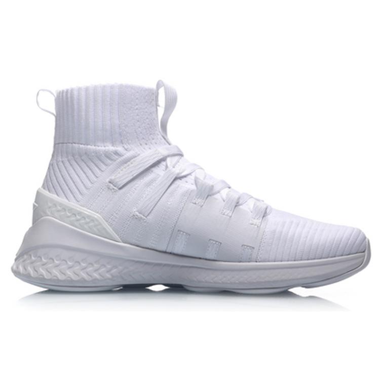 Li Ning Wujie Нескользящие износостойкие Высокие спортивные повседневные кроссовки Женские Белые AFPP018-1