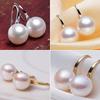 Twinkle Trinket Women Imitation Pearls Ball Hook Earrings Eardrops Bridal Wedding Party Jewelry