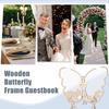 Butterfly Baby Shower Guest Book Wooden Wedding Decor For Ceremony Elegant Guestbook Keepsakes For Birthday Party Anniverary