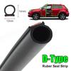 Car Rubber Seal Strip Big D Type Sealing Weatherstrip Universal Anti-Noise Soundproof Waterproof Seals for Auto Door Trunk Hood