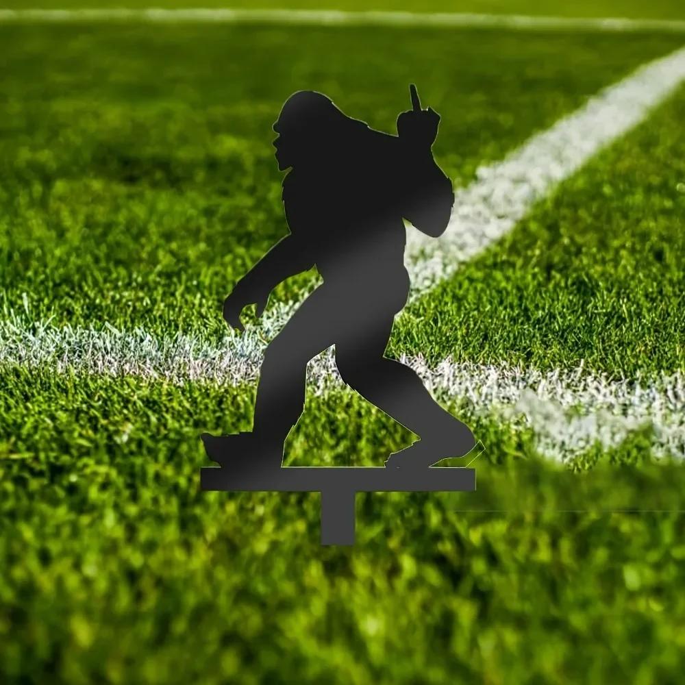 1 шт. Поразительный силуэт снежного человека, колышек для двора - прочный наружный декор. Для сада и патио. Идеальный подарок на новоселье или Хэллоуин.