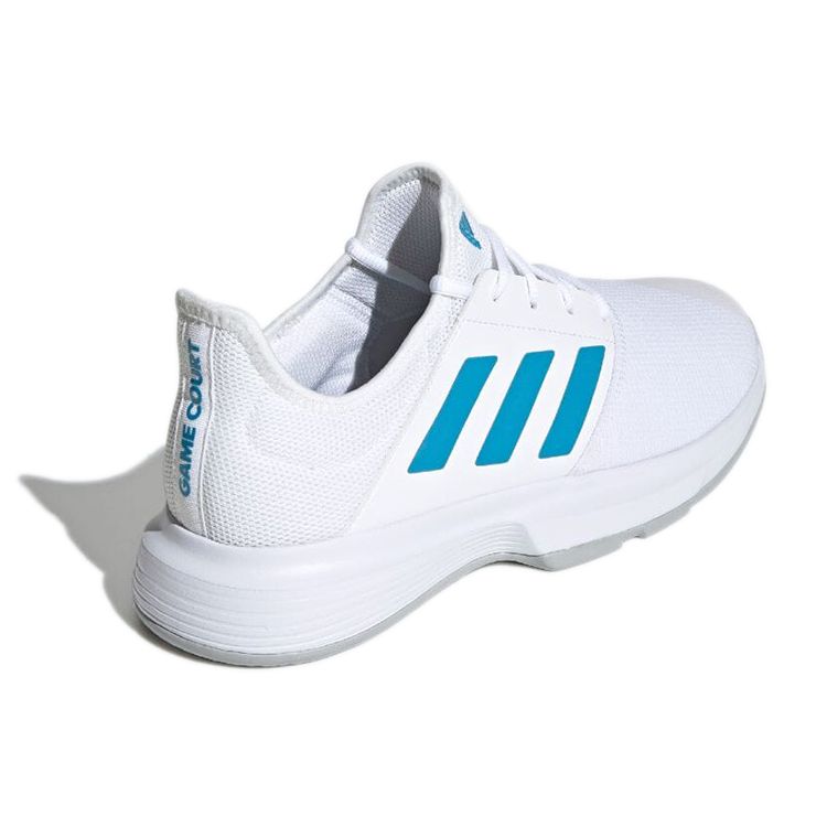 adidas GameCourt White Sonic Aqua Мужские кроссовки Cloud-White Grey-Two GZ8514