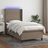 VidaXL Slat Bed Base with Mattress and LED, Upholstered Bed, Single Bed, Adult Bed for Interior Bedroom, 3138441