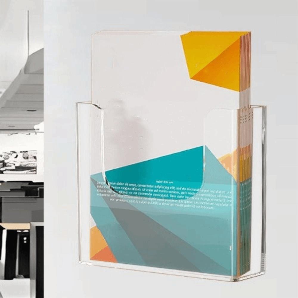 A4/A5 Акриловая стойка для хранения Прозрачная стойка для отображения данных Стойка для журналов Дом Офис