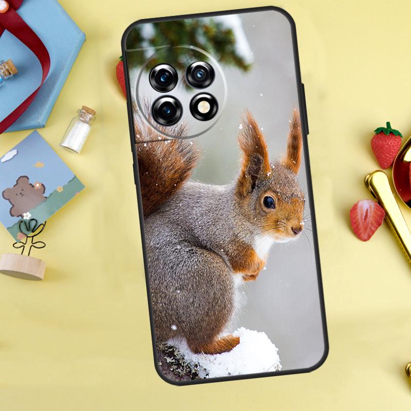 Squirrel Cute Animals Case For OnePlus 13R 12R 13T 15 13 12 11 10 9 10R 10T 8T Nord 5 CE 4 2 3 Lite N20 N30 Cover