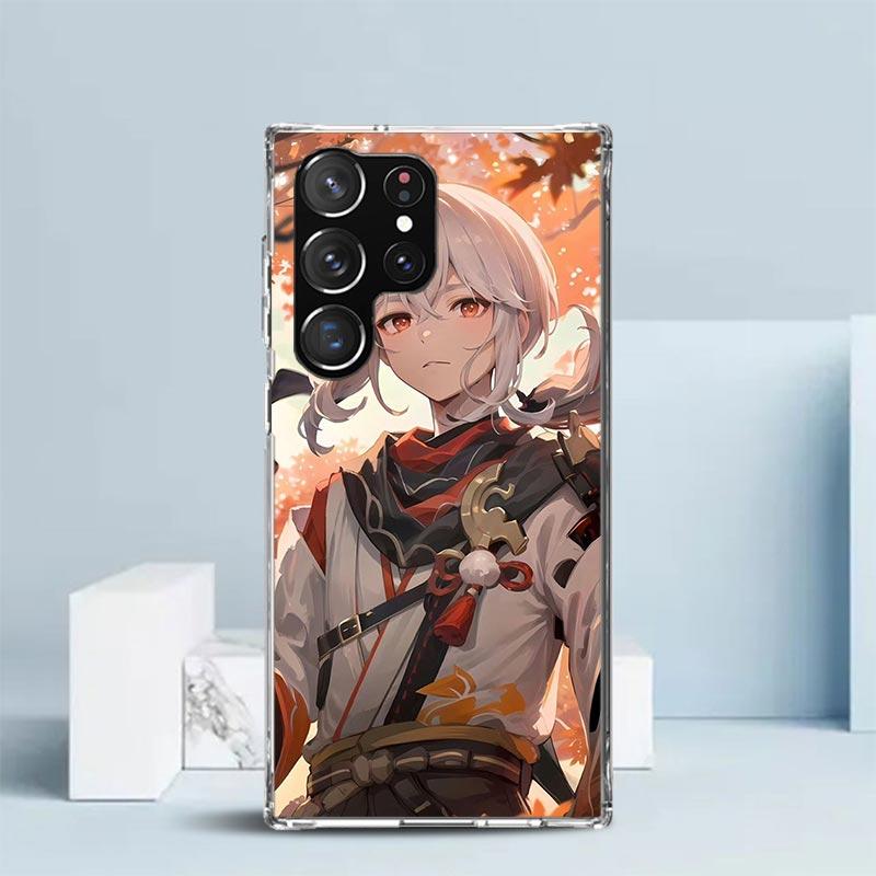 Чехол для телефона Kazuha Genshin Impact для Samsung Galaxy S24 S25 Edge S26 Ultra S22 S23 Plus S21 + S20 FE Мягкая задняя крышка из ТПУ Galaxy